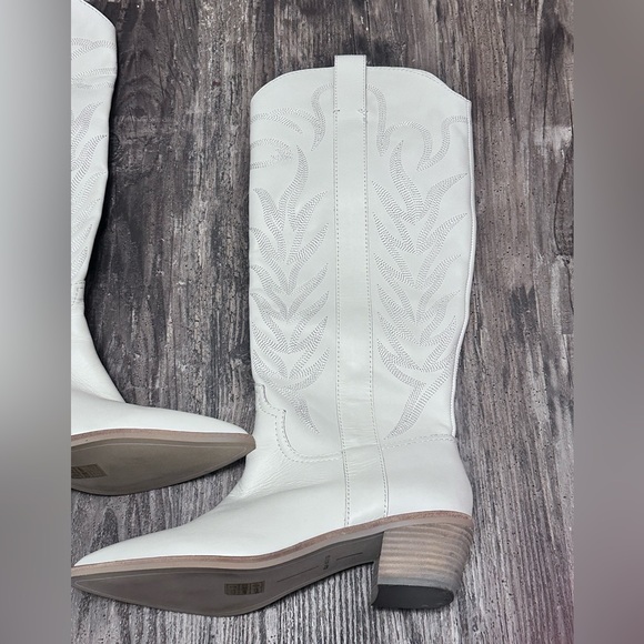 Dolce Vita White Western Cowboy Boots NEW Sz 11 - Picture 2 of 5
